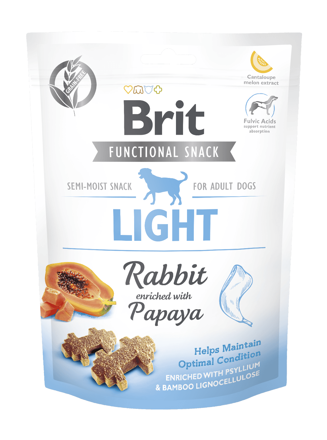 Функціональні ласощі Brit Care Light для собак з кроликом та папаєю 150г.